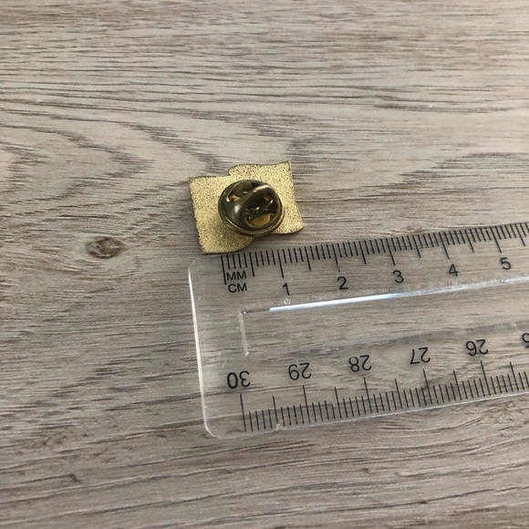 Vintage USA Flag Label Pin - Picture 3 of 3